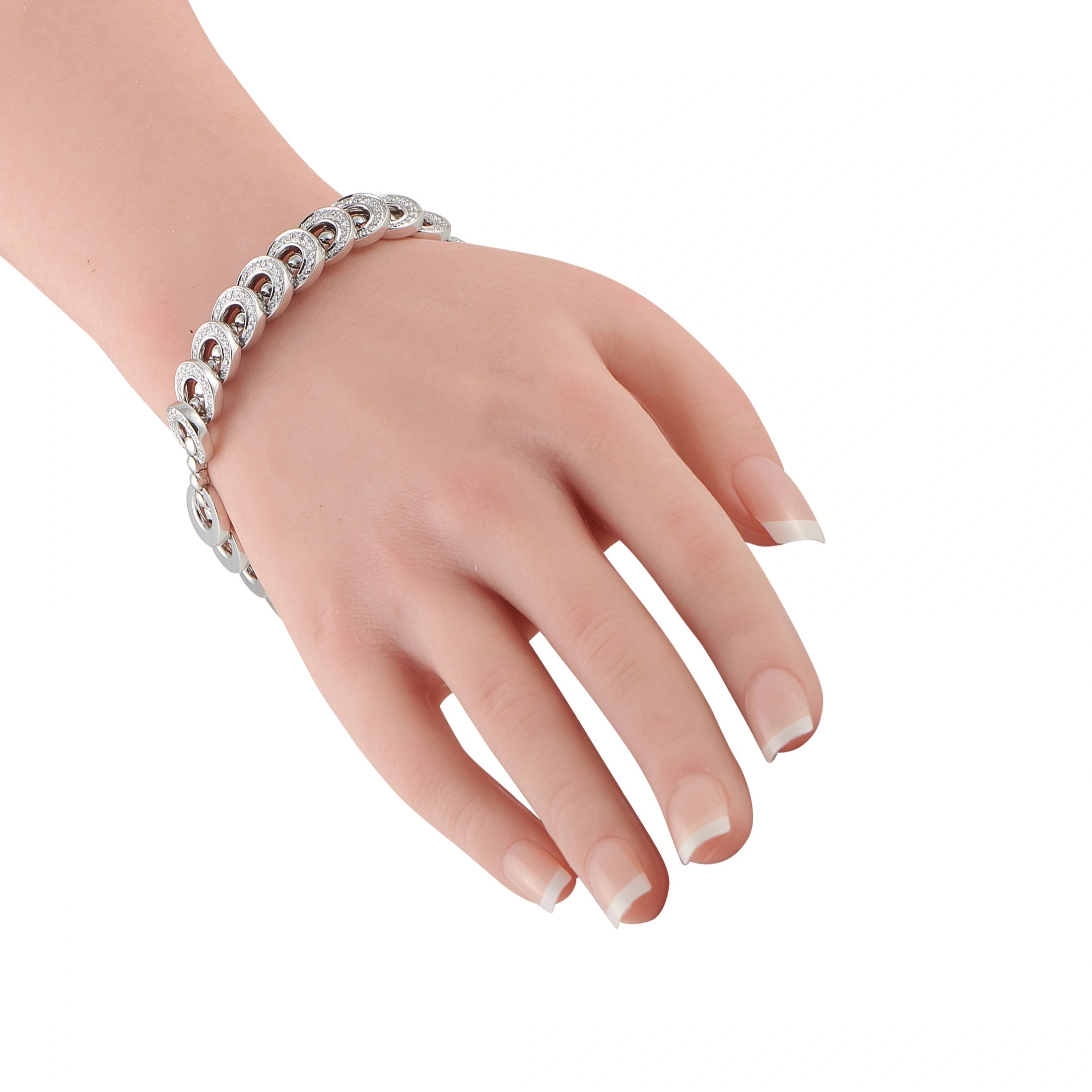 Cartier Infiniti 18K White Gold 3.68ct Diamond Bracelet