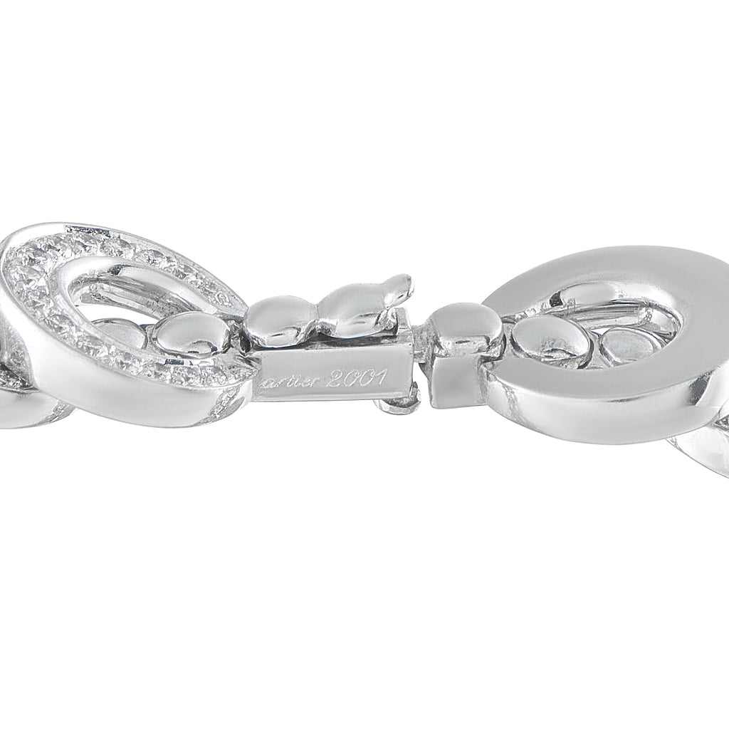 Cartier Infiniti 18K White Gold 3.68ct Diamond Bracelet