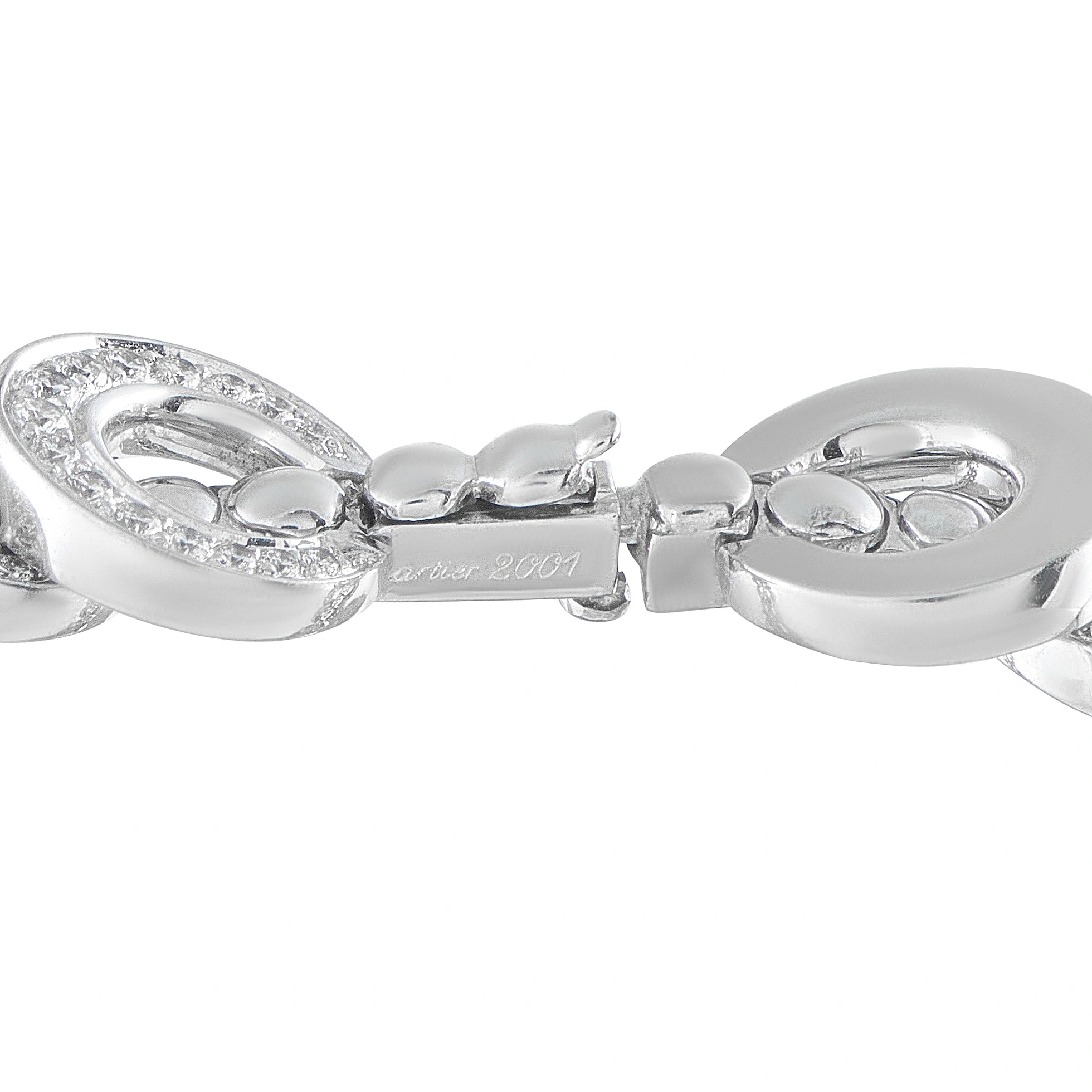 Cartier Infiniti 18K White Gold 3.68ct Diamond Bracelet