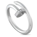 Cartier Juste un Clou white gold diamond ring with nail design