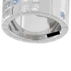 CartierLanieres 18K White Gold Diamond and Sapphire Wide Band Ring