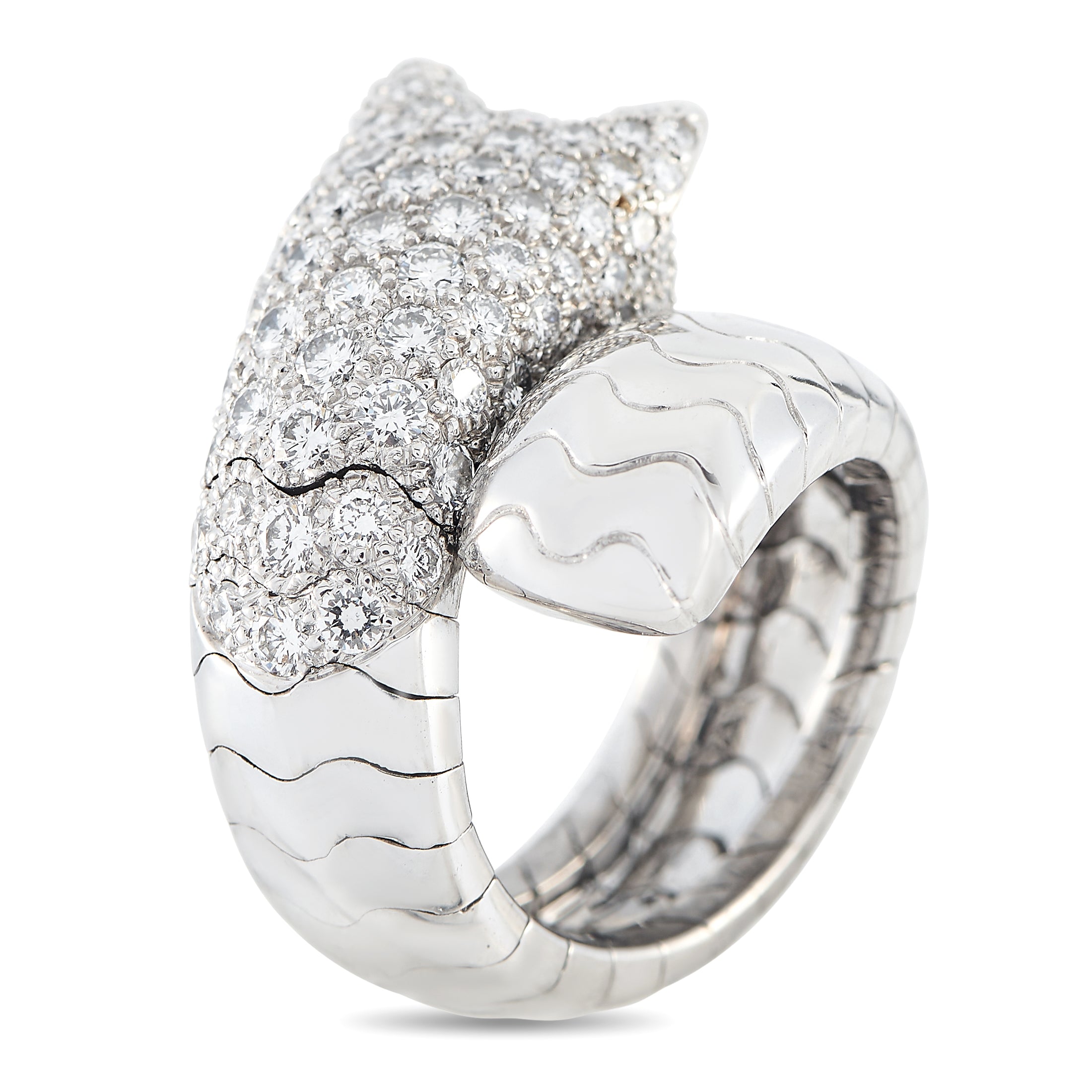 Cartier Panthere La Carda 18K White Gold Ring