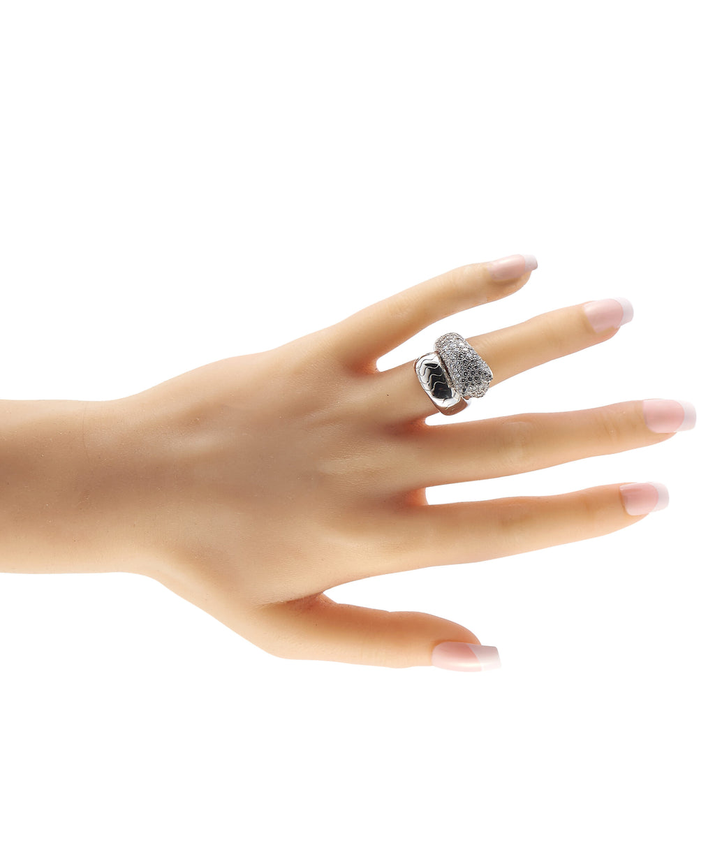 Cartier Panthere La Carda 18K White Gold Ring