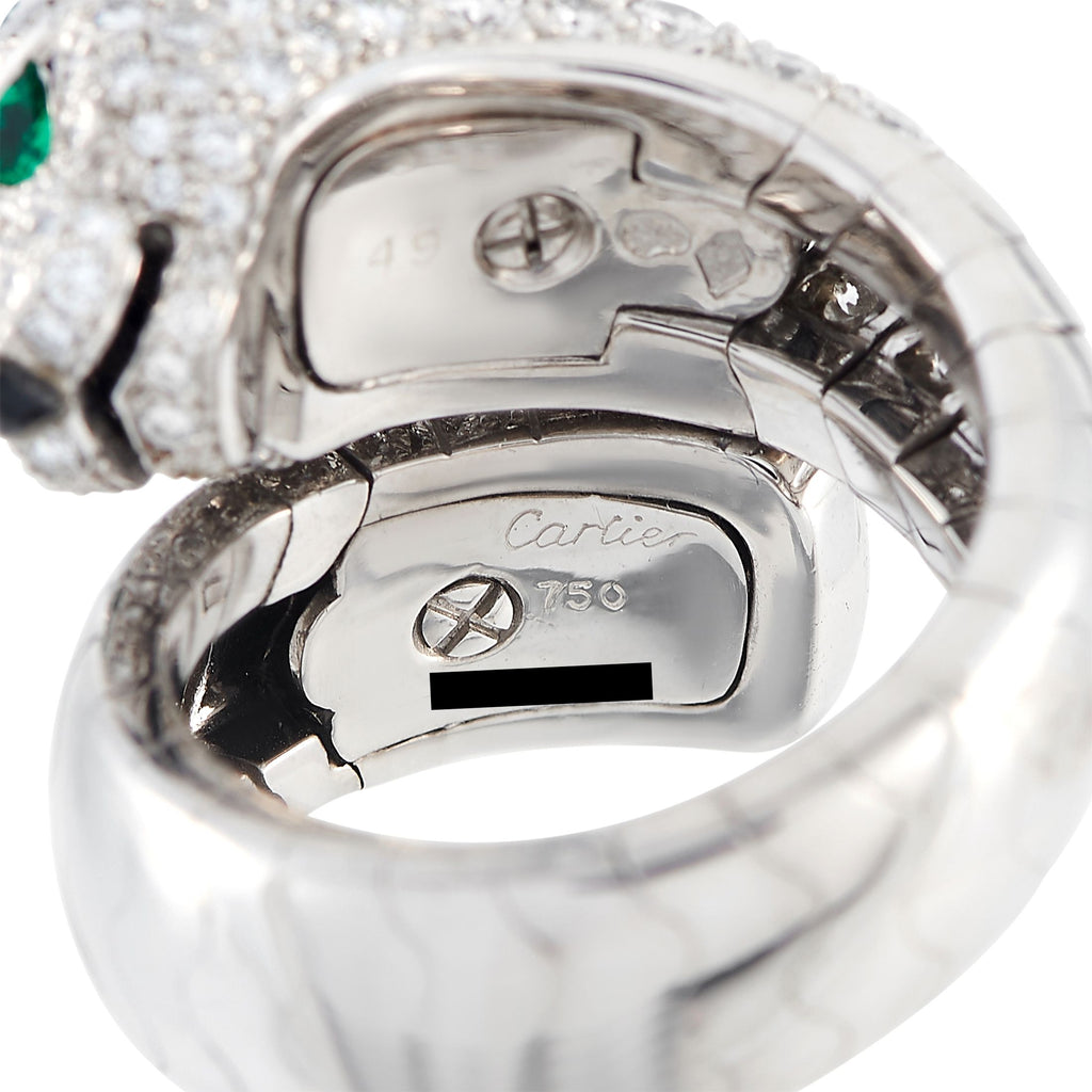 CartierPanthere La Carda 18K White Gold Ring