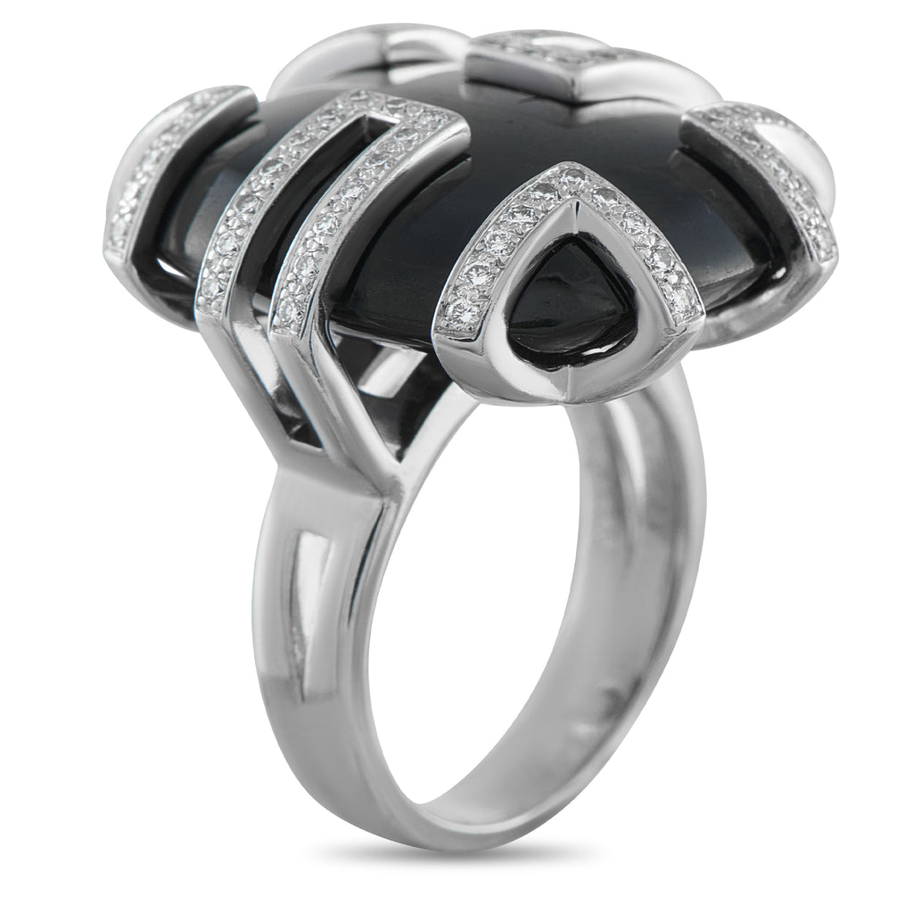 Cartier Le Baiser Du Dragon 18K White Gold Diamond Ring
