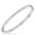 Cartier LOVE 18K white gold diamond bracelet, hinged band with round stones