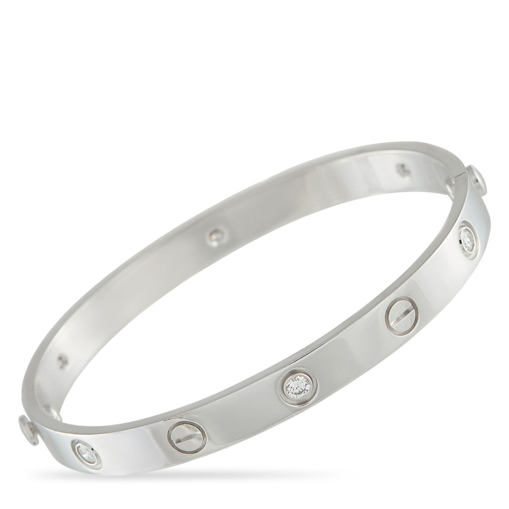 CartierLOVE 18K White Gold 6-Diamond Bracelet – This Cartier LOVE bracelet is one of the luxury brand’s most iconic pieces