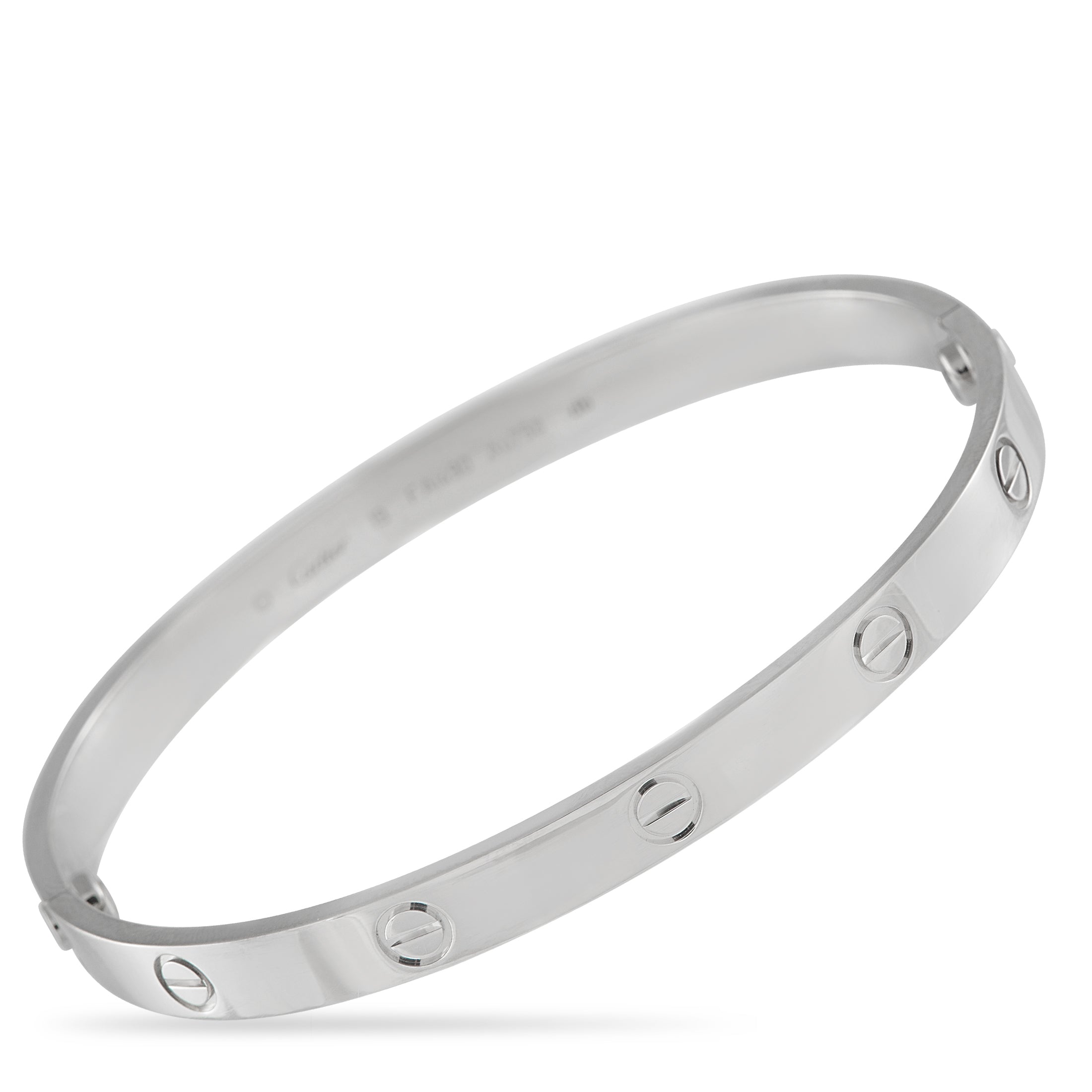 Cartier LOVE 18K White Gold Bracelet – This Cartier LOVE bracelet is an instantly recognizable designer piece