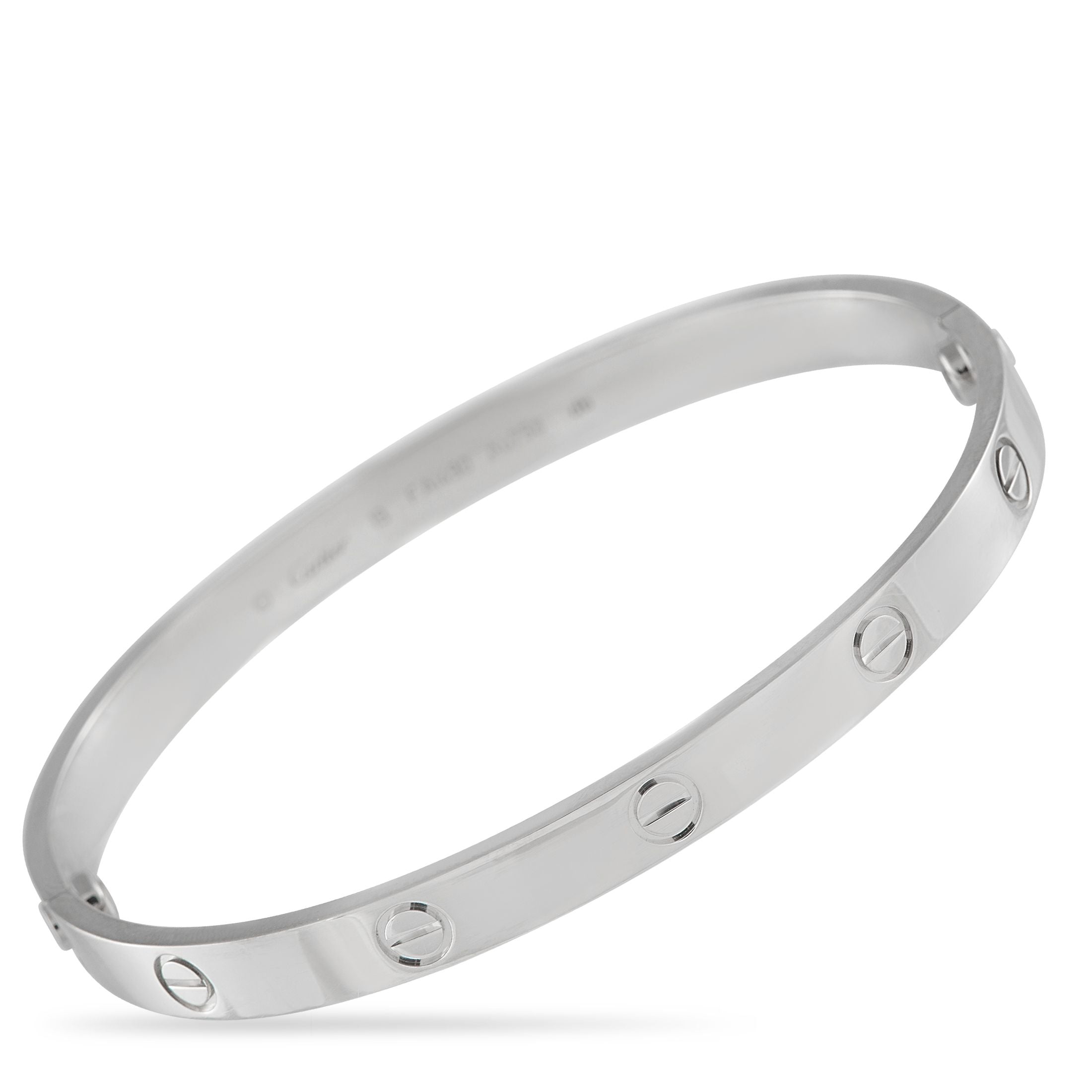 CartierLOVE 18K White Gold Bracelet Size 19 – This Cartier LOVE bracelet is chic, sophisticated, and instantly recognizable