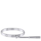 CartierLOVE 18K White Gold 4 Diamond Bracelet