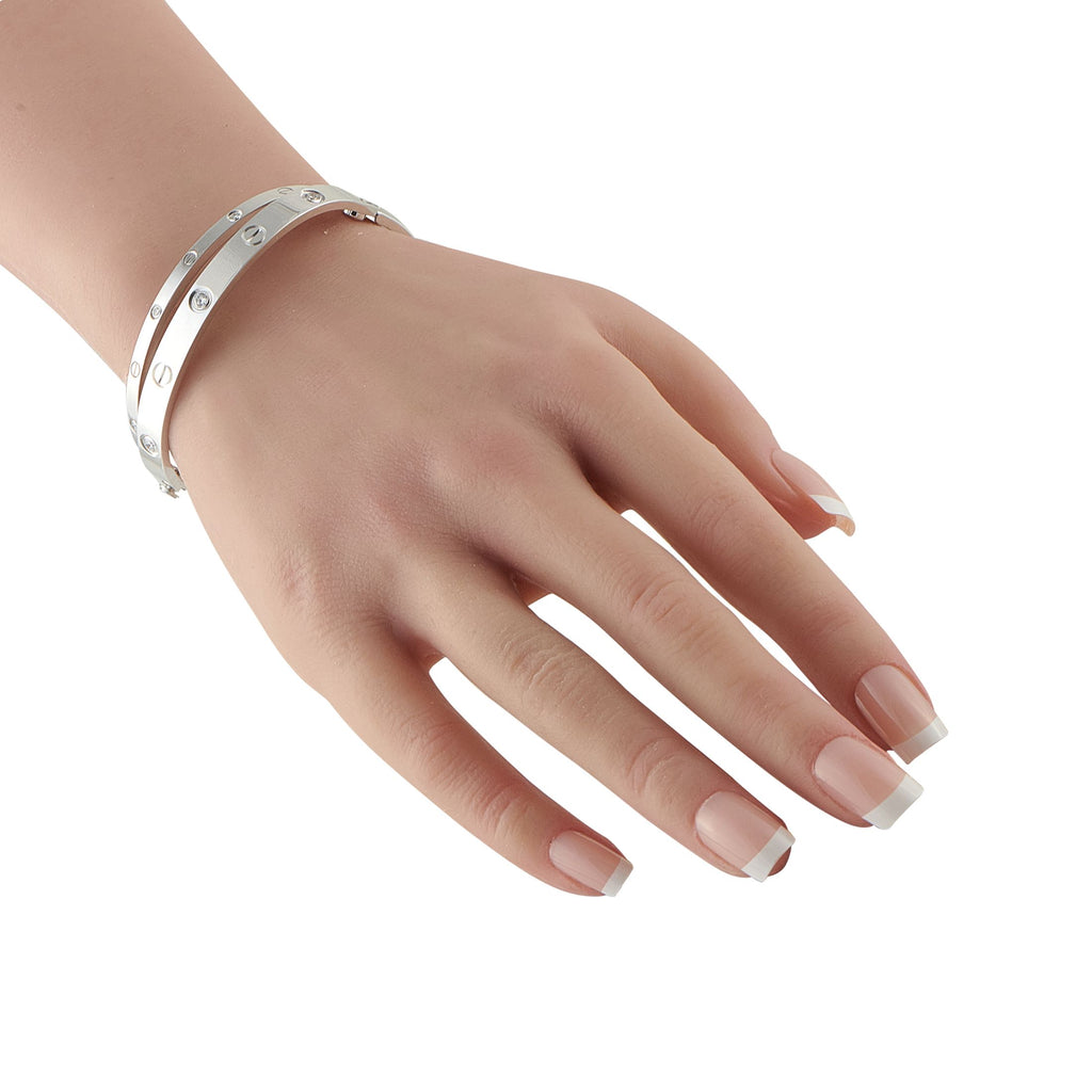 CartierLOVE 18K White Gold Diamond Bracelet
