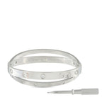 CartierLOVE 18K White Gold Diamond Bracelet