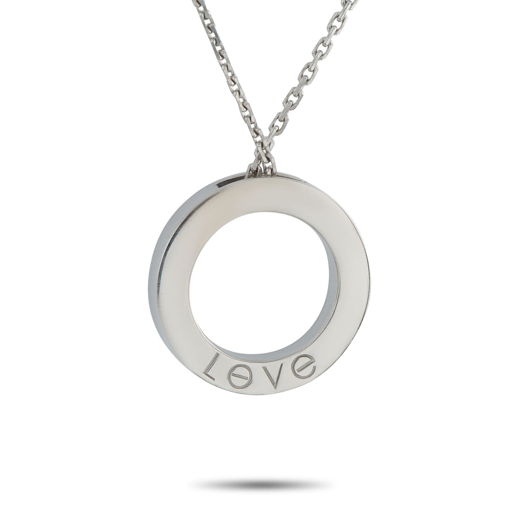 Cartier LOVE 18K White Gold Diamond Necklace