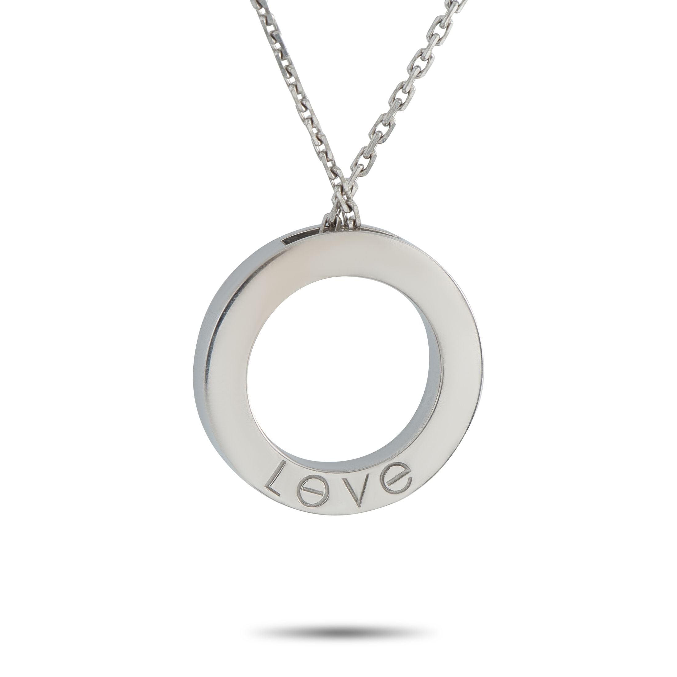 Cartier LOVE 18K White Gold Diamond Necklace