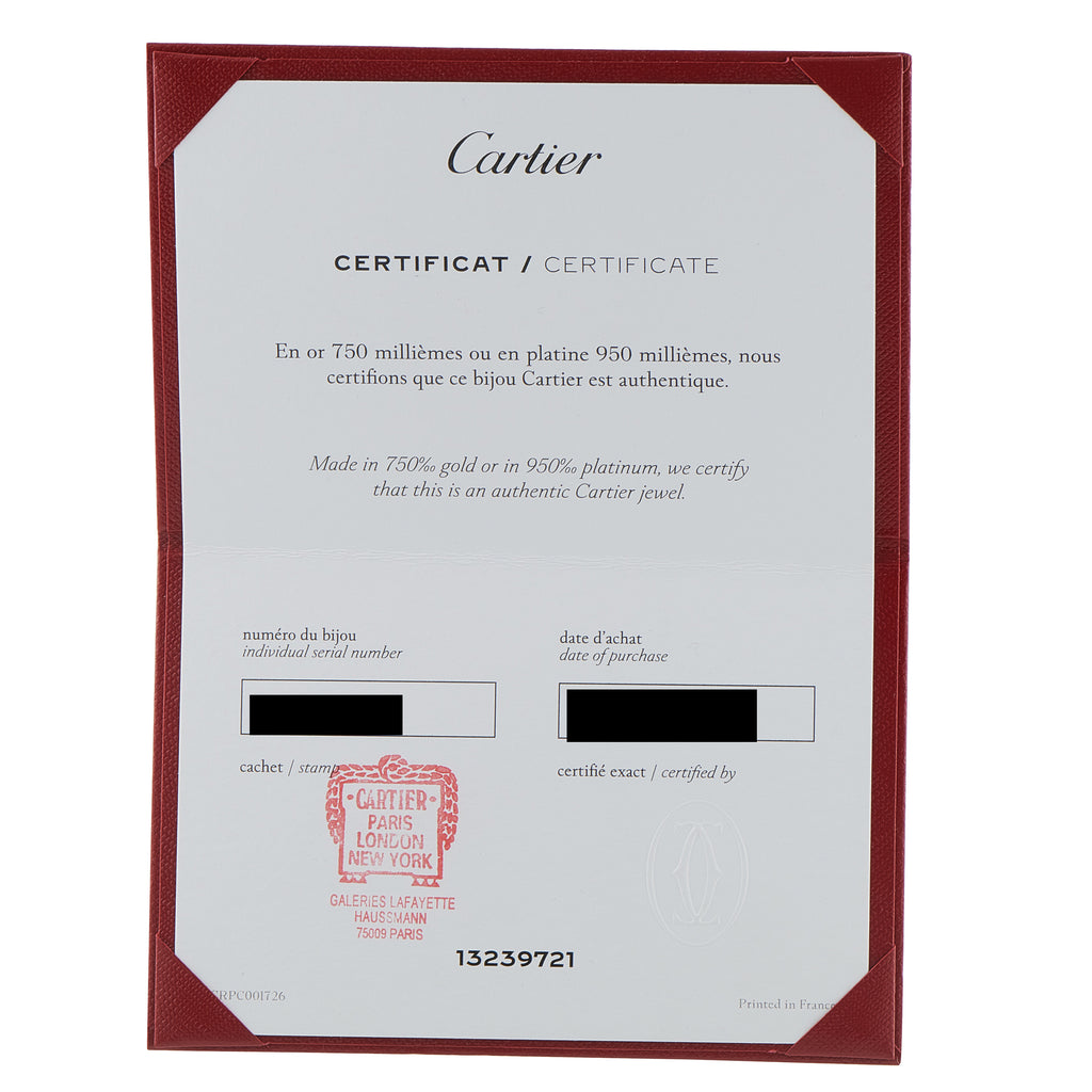 Cartier LOVE 18K White Gold Ring