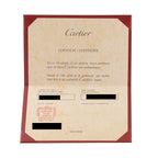 Cartier jewelry certificate for the gold diamond bracelet