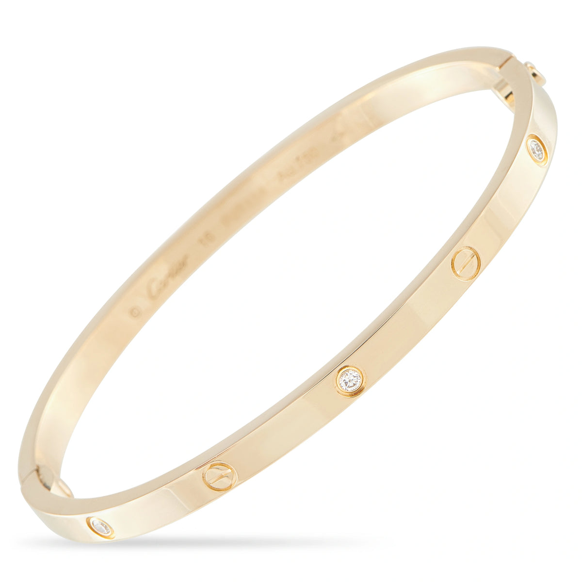 Cartier Love yellow gold diamond bracelet with screw motifs