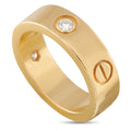 Cartier Love 18K yellow gold ring with round diamond bezel