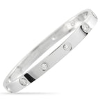 CARTIER LOVE 18K White Gold 10-Diamond Bracelet