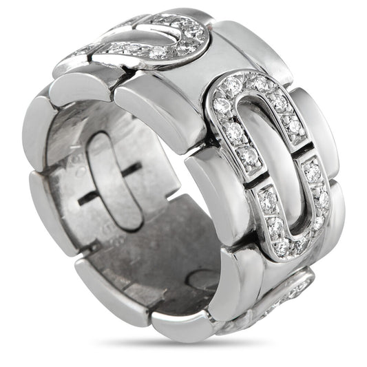 Cartier Panthere Maillon 18K White Gold Diamond Ring