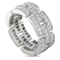 Cartier Maillon Panthère white gold diamond ring with linked openwork band