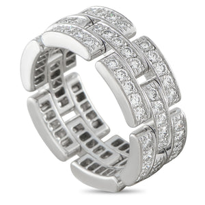 Cartier Maillon Panthère 18K White Gold 1.35ct Diamond Ring