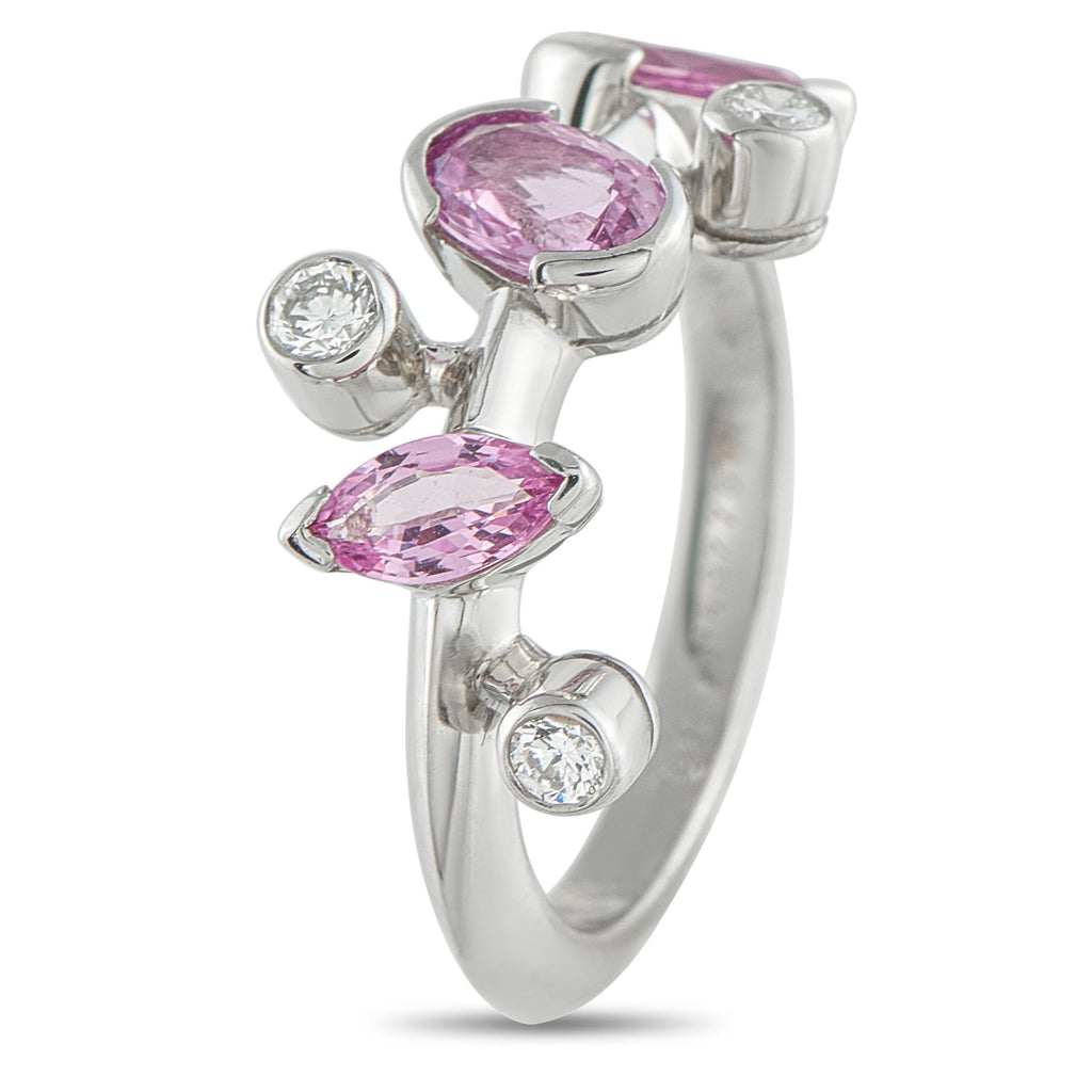Cartier Meli Melo Platinum Diamond and Pink Sapphire Ring