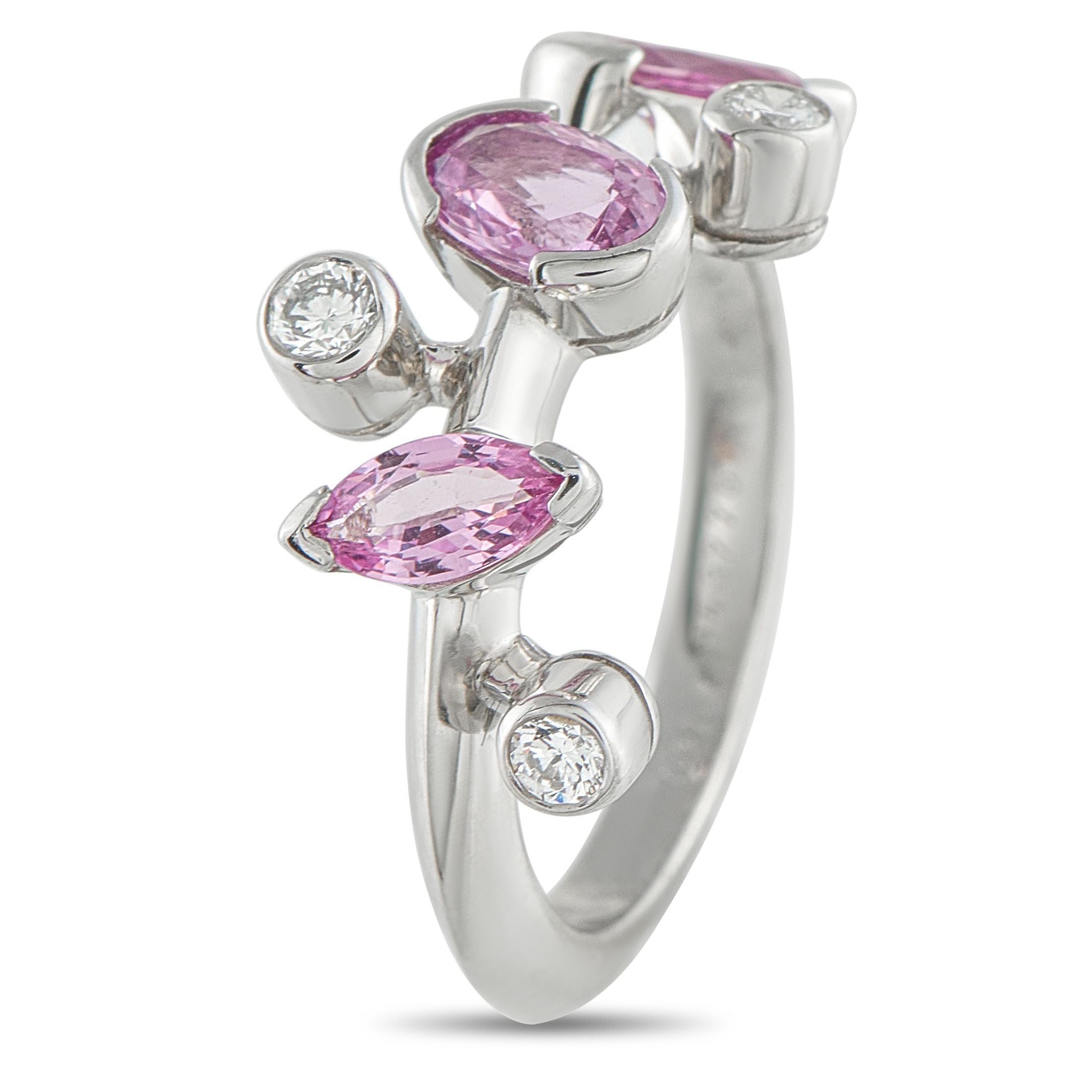 Cartier Meli Melo Platinum Diamond and Pink Sapphire Ring
