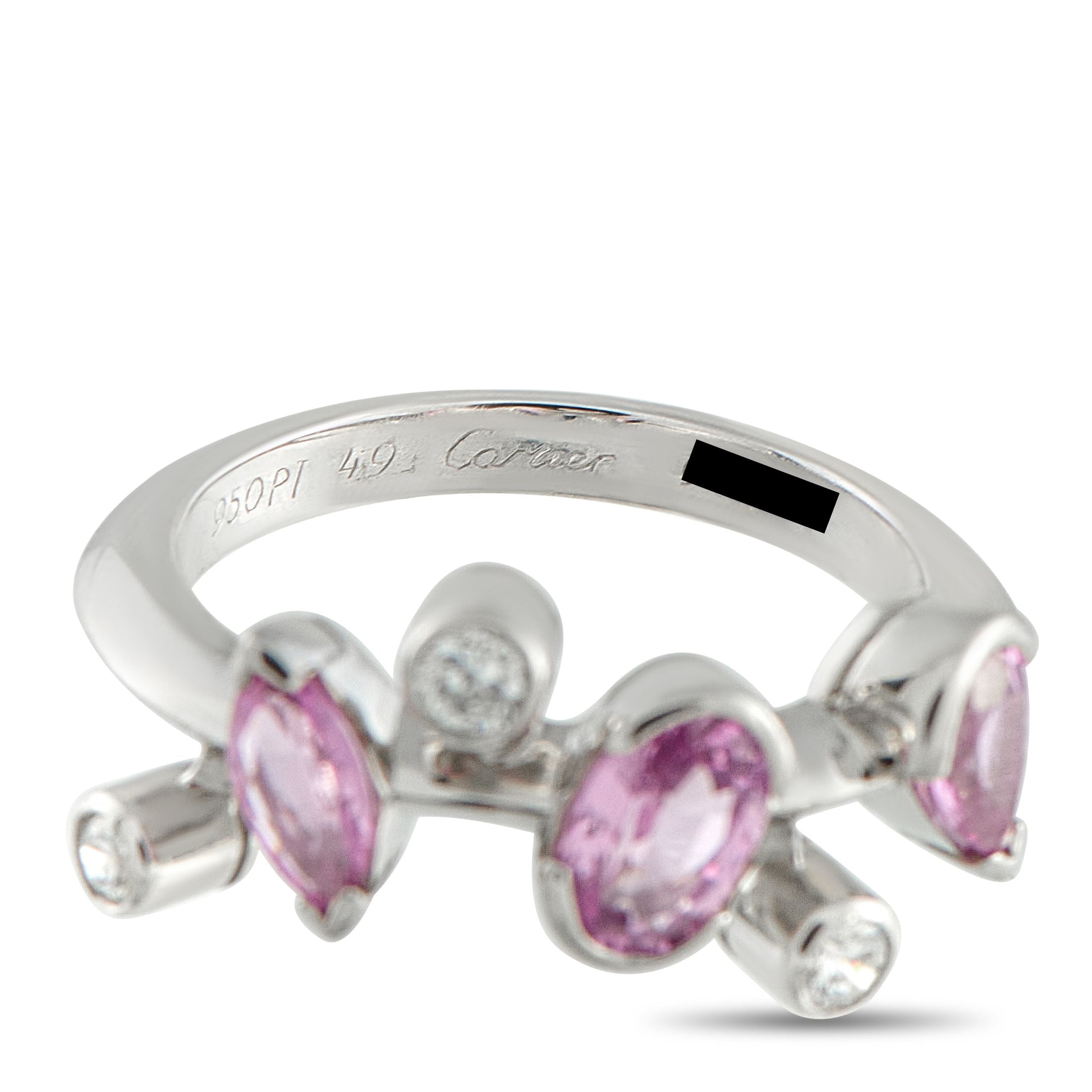 Cartier Meli Melo Platinum Diamond and Pink Sapphire Ring