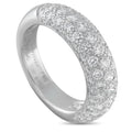 Cartier white gold diamond pavé ring, full halo band with rounded profile