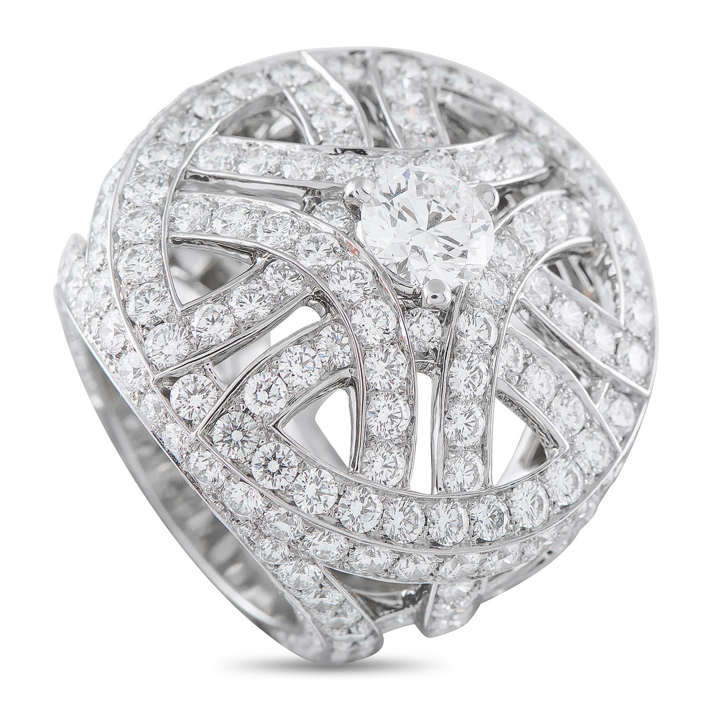 CARTIER Nouvelle 18K White Gold 7.68ct Diamond Ring