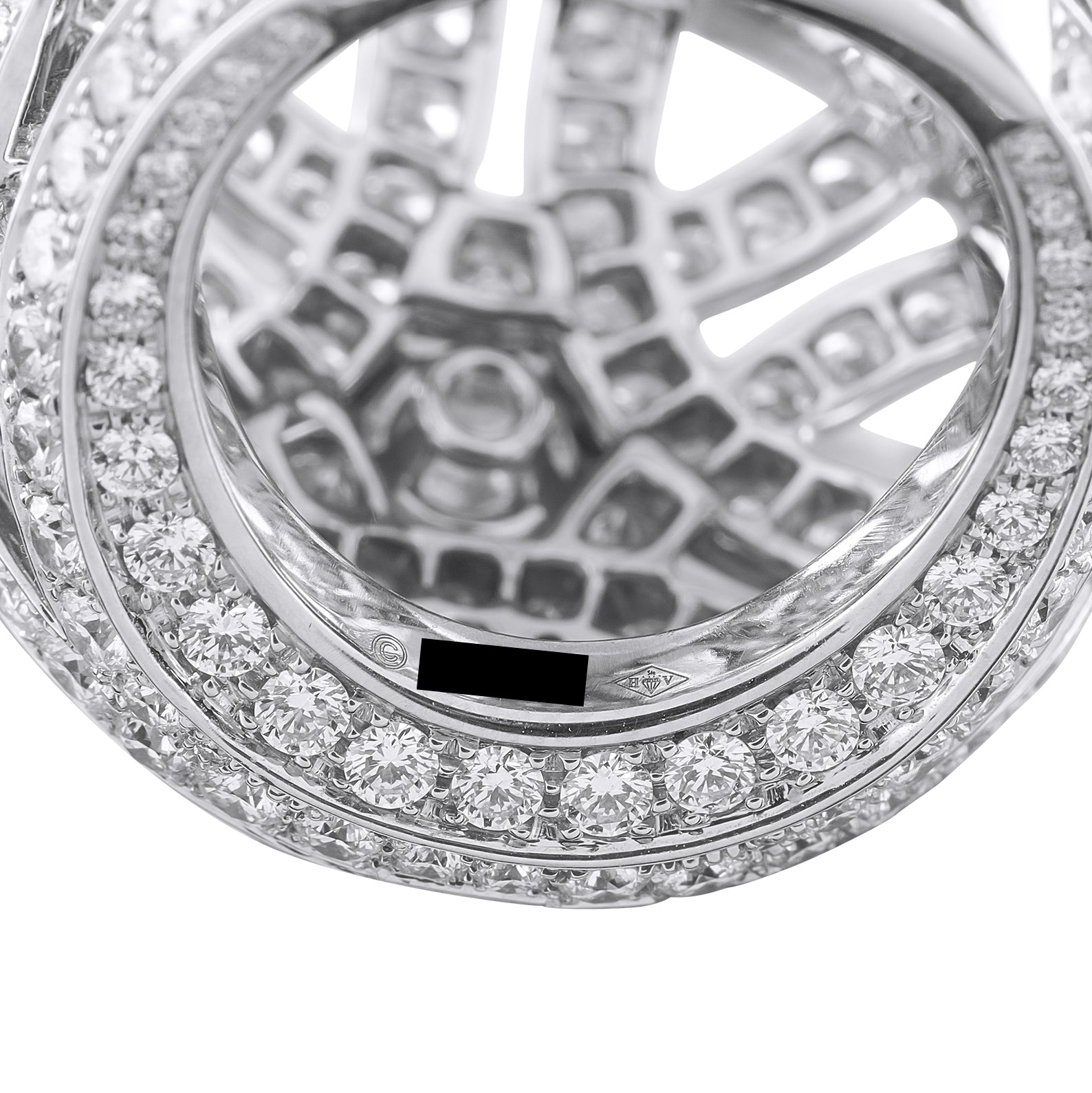 Cartier Nouvelle 18K White Gold 7.68ct Diamond Ring