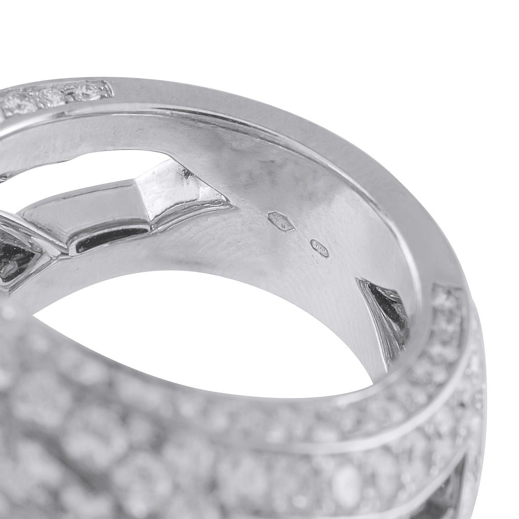 Cartier Nouvelle 18K White Gold 7.68ct Diamond Ring