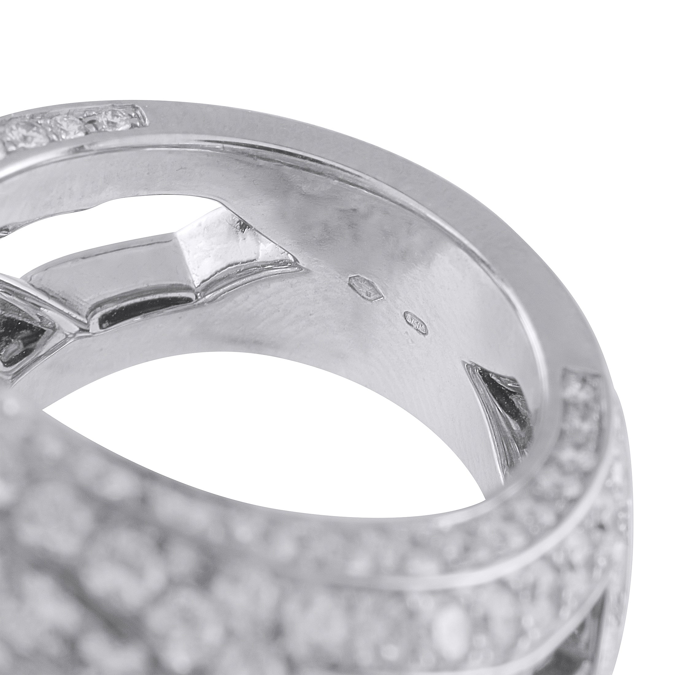 Cartier Nouvelle 18K White Gold 7.68ct Diamond Ring