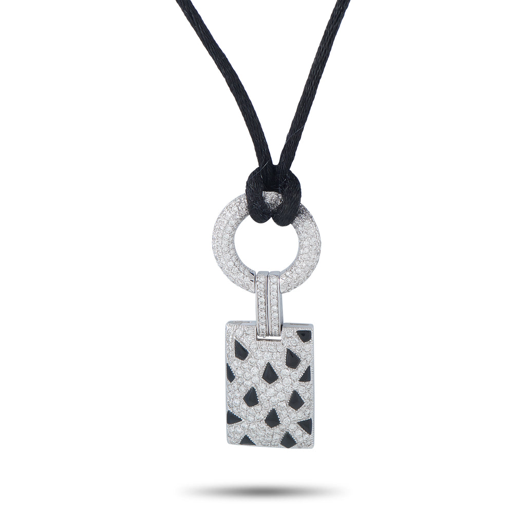 CARTIER Panthere 18K White Gold 2.82ct Diamond Pendant