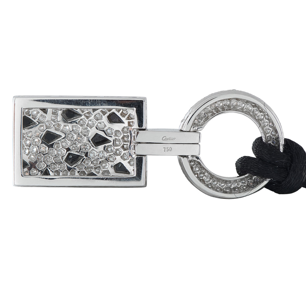 Cartier Panthere 18K White Gold 2.82ct Diamond Pendant