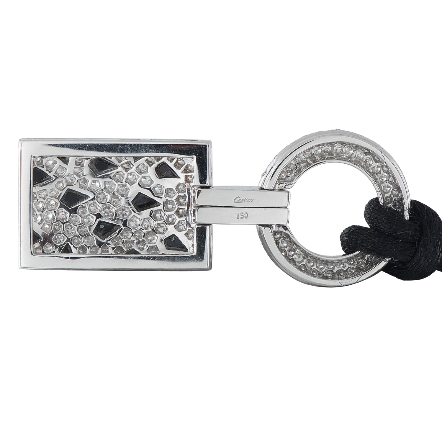 Cartier Panthere 18K White Gold 2.82ct Diamond Pendant