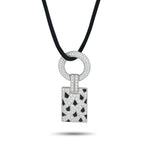 Cartier Panthere 18K White Gold 2.78ct Diamond and Onyx Pendant – Make a stylish statement with this Cartier Panthere necklac