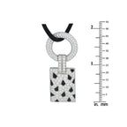 Cartier Panthere 18K White Gold 2.78ct Diamond and Onyx Pendant