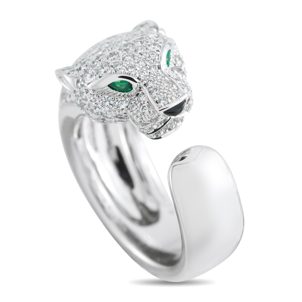 CARTIER Panthere 18K White Gold Diamond Ring