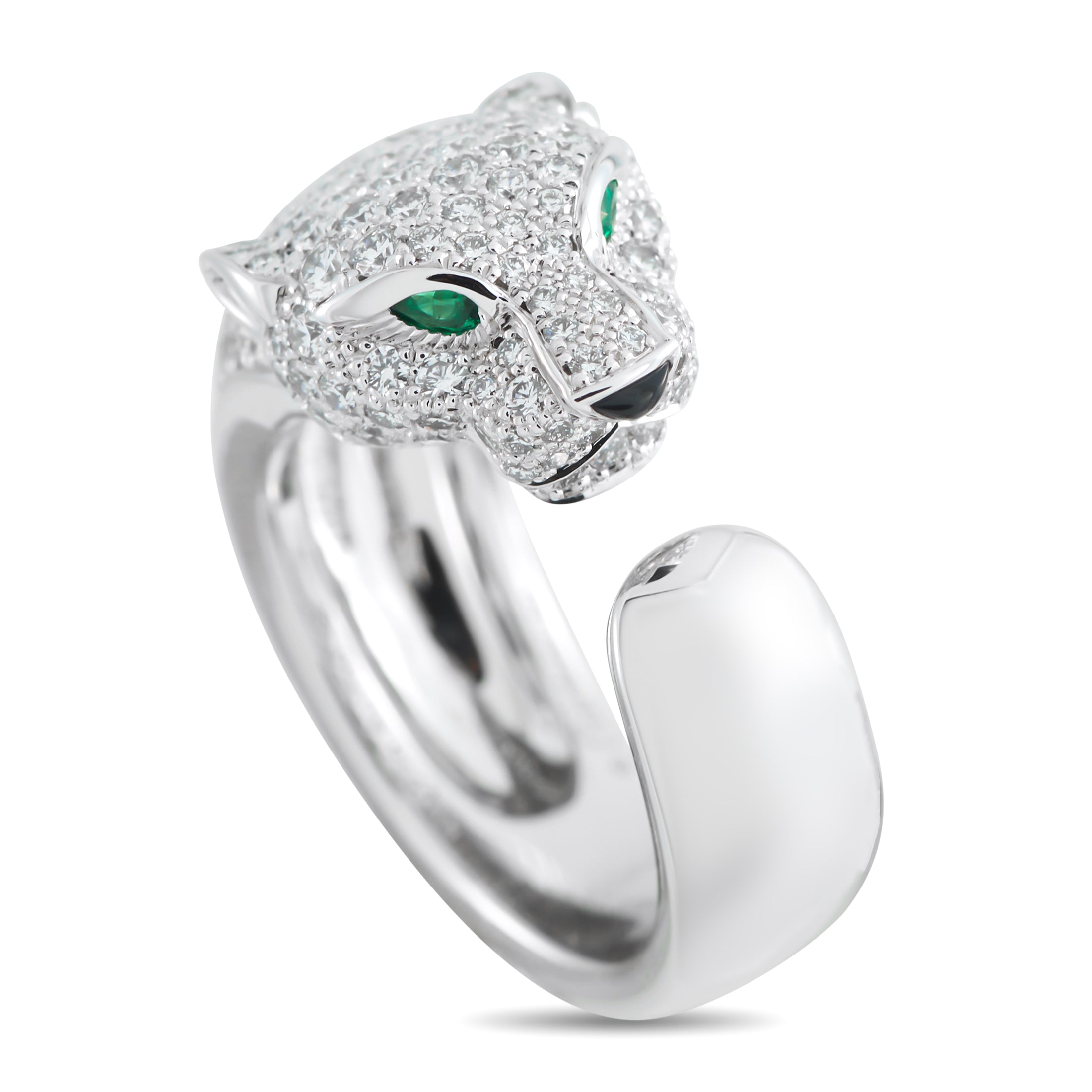 CARTIER Panthere 18K White Gold Diamond Ring