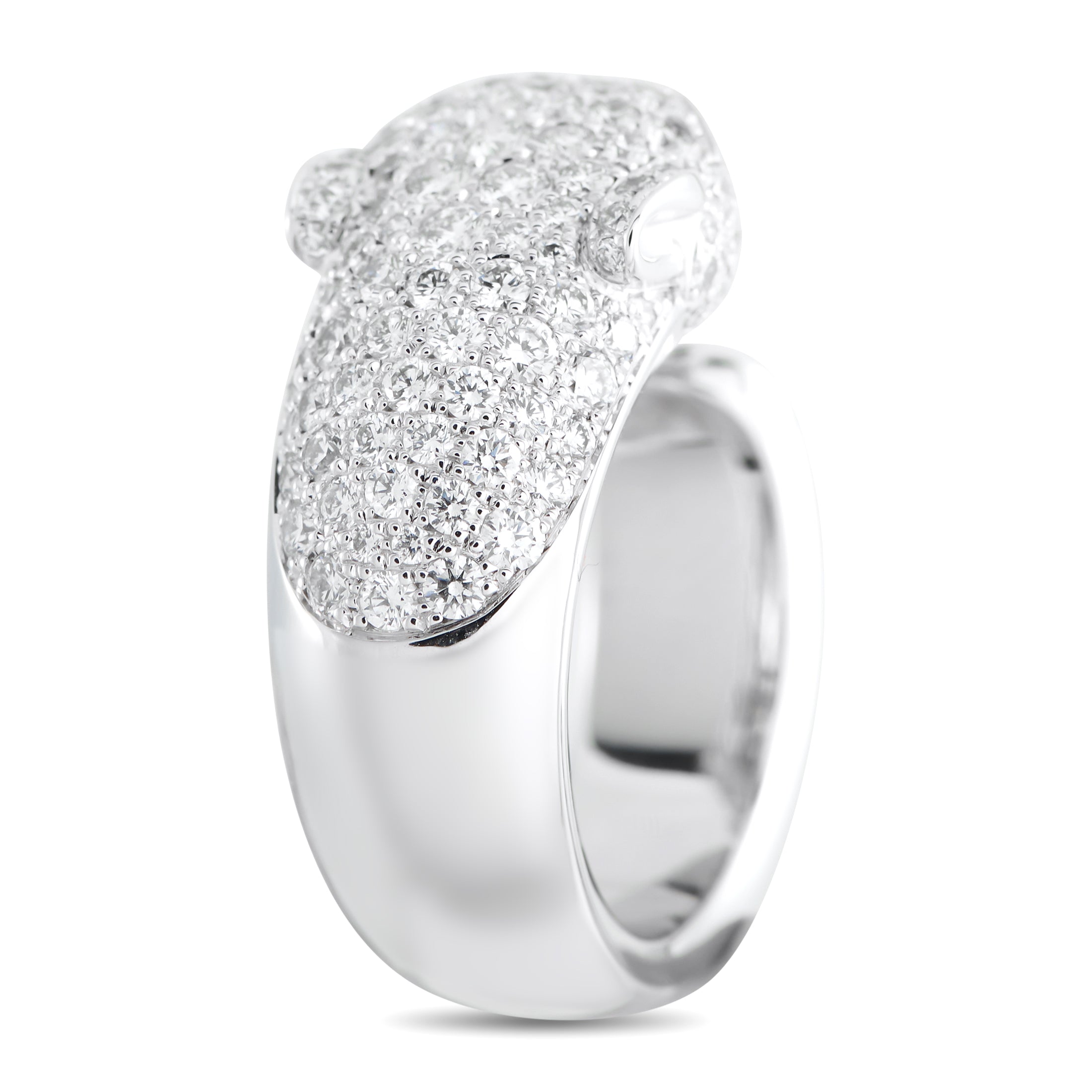 CARTIER Panthere 18K White Gold Diamond Ring