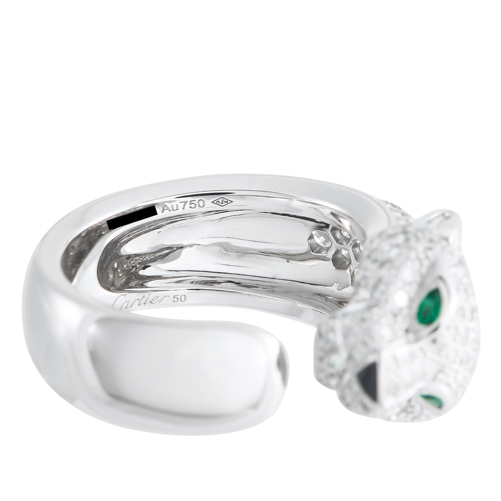 Cartier Panthere 18K White Gold Diamond Ring