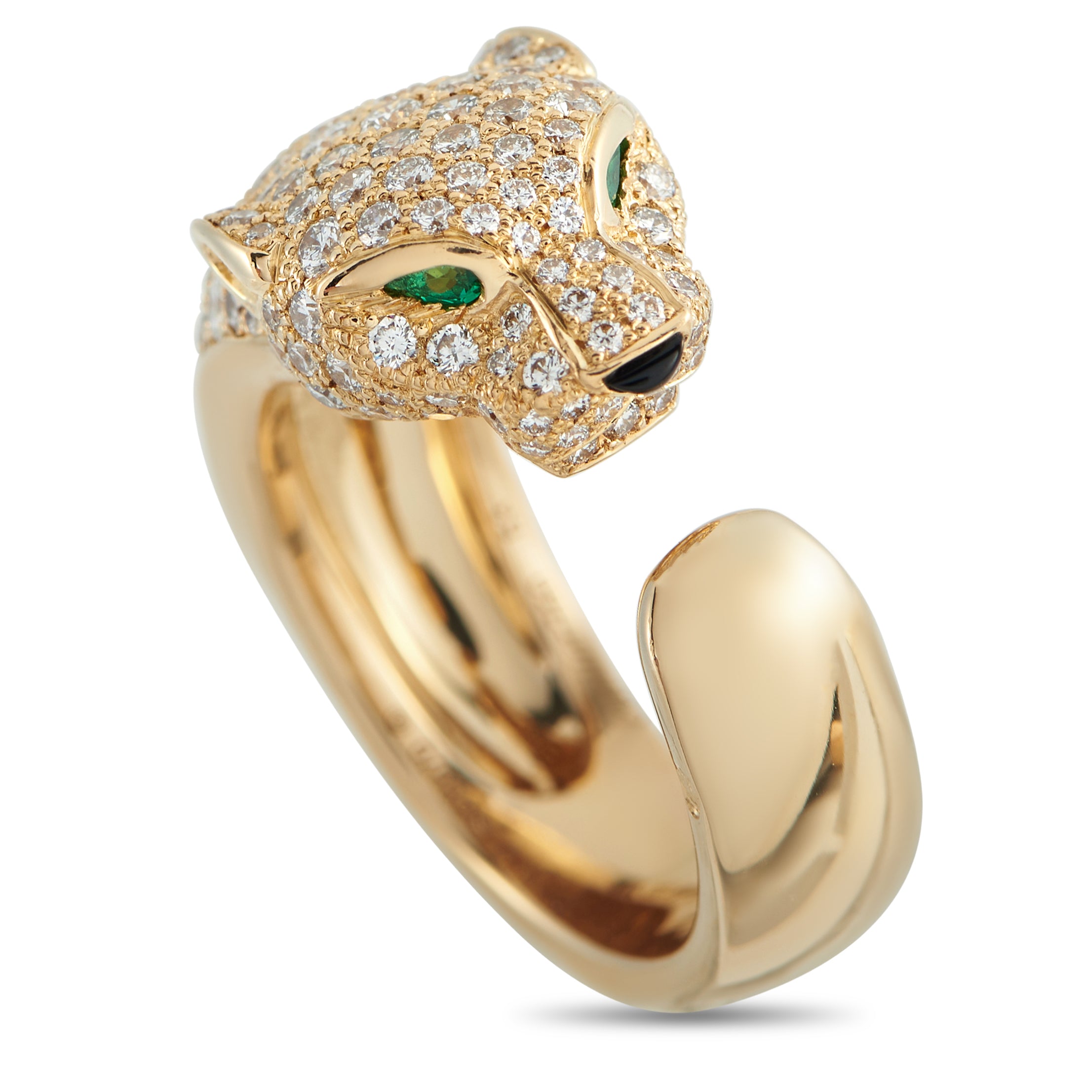 Cartier Panthere 18K Yellow Gold Diamond Ring
