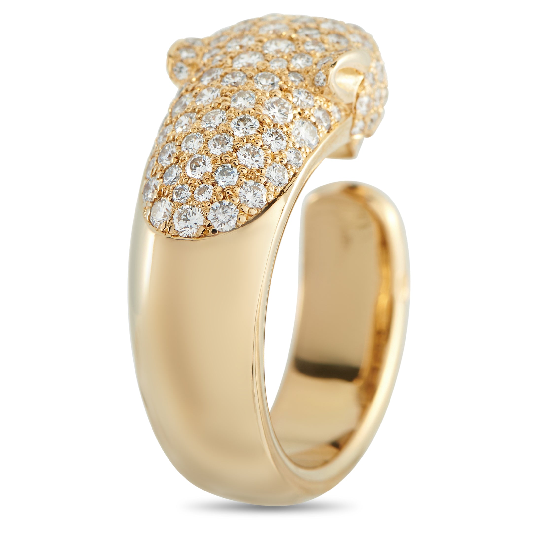 Cartier Panthere 18K Yellow Gold Diamond Ring
