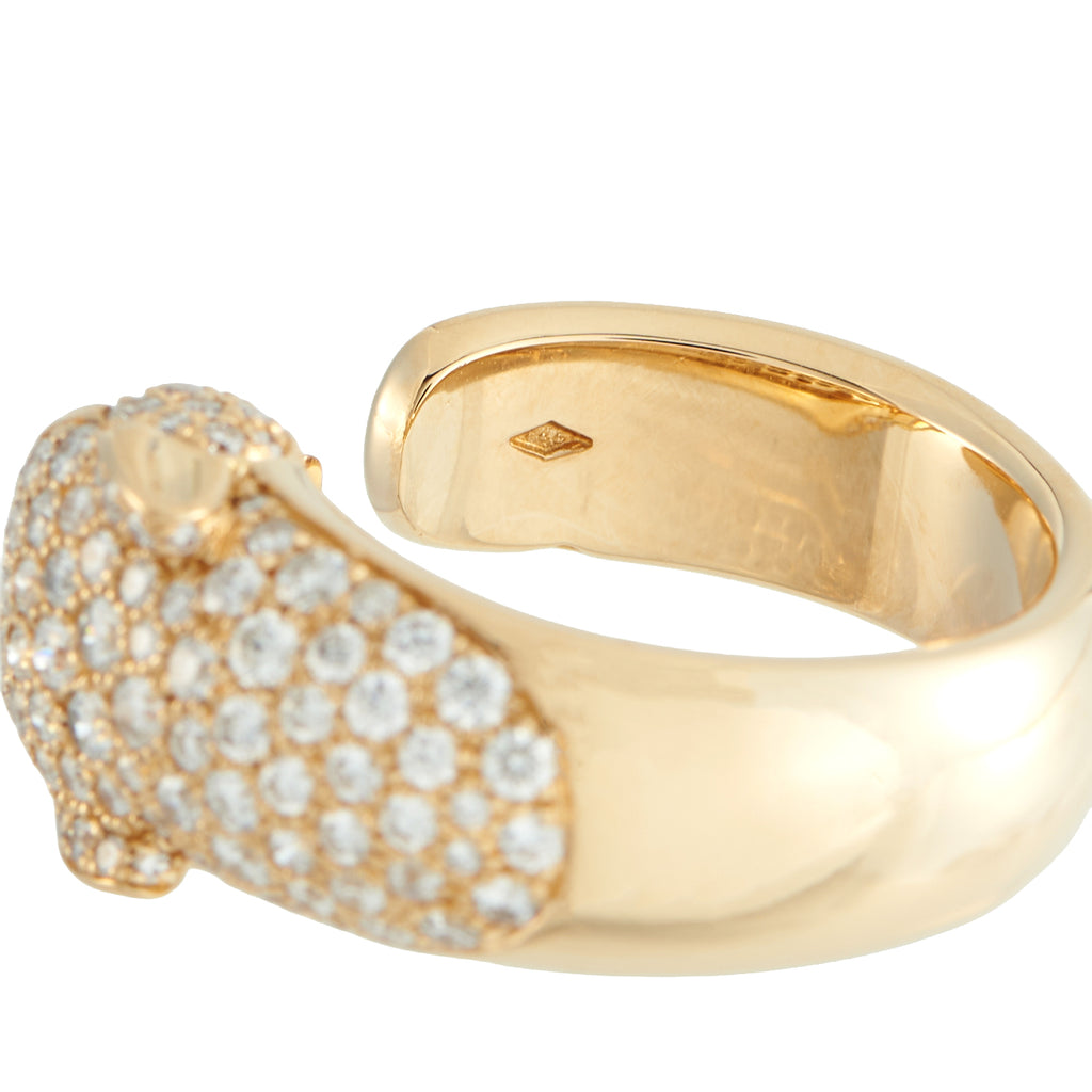 Cartier Panthere 18K Yellow Gold Diamond Ring