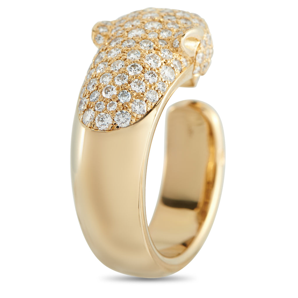 Cartier Panthere 18K Yellow Gold 1.15ct Diamond Ring