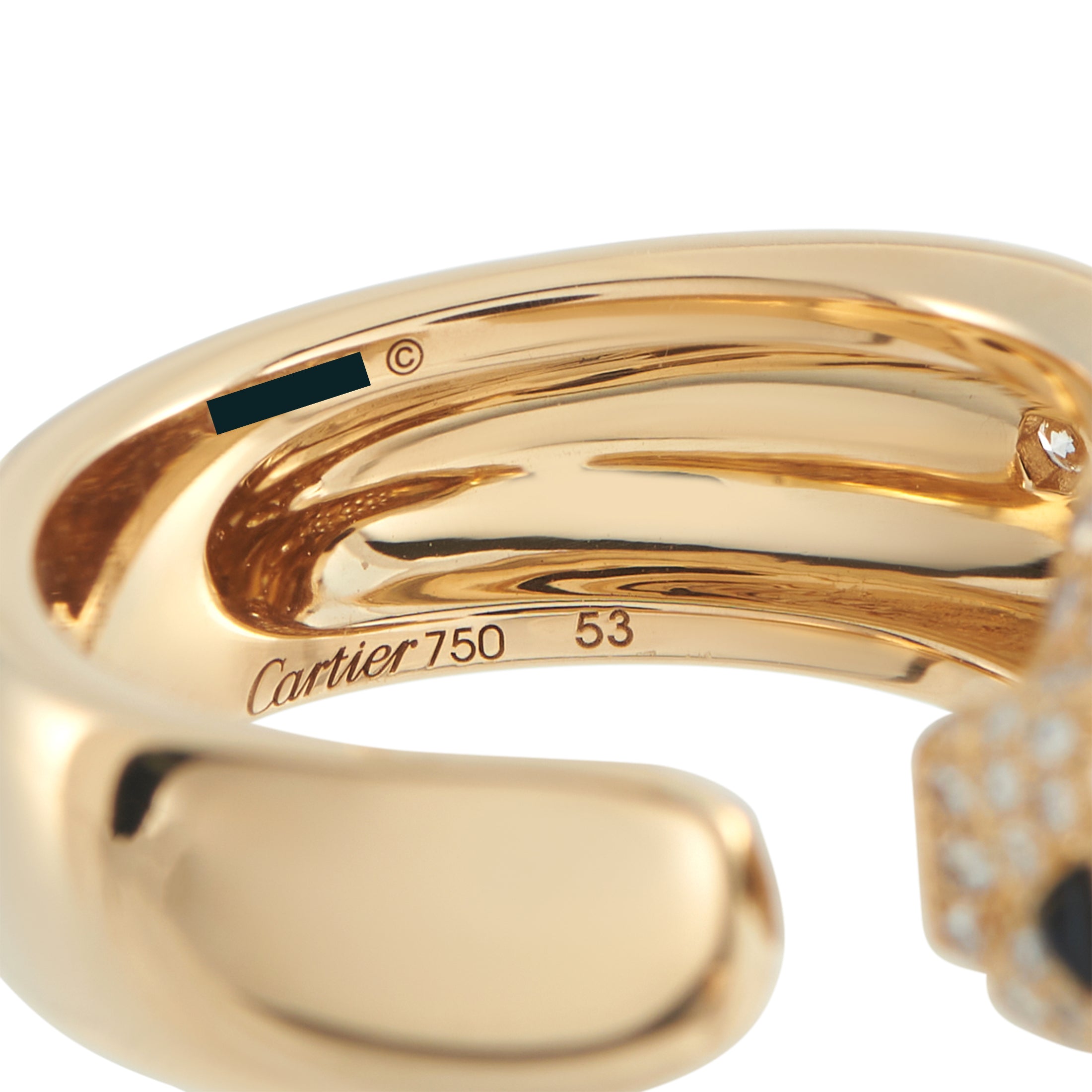 Cartier Panthere 18K Yellow Gold 1.15ct Diamond Ring