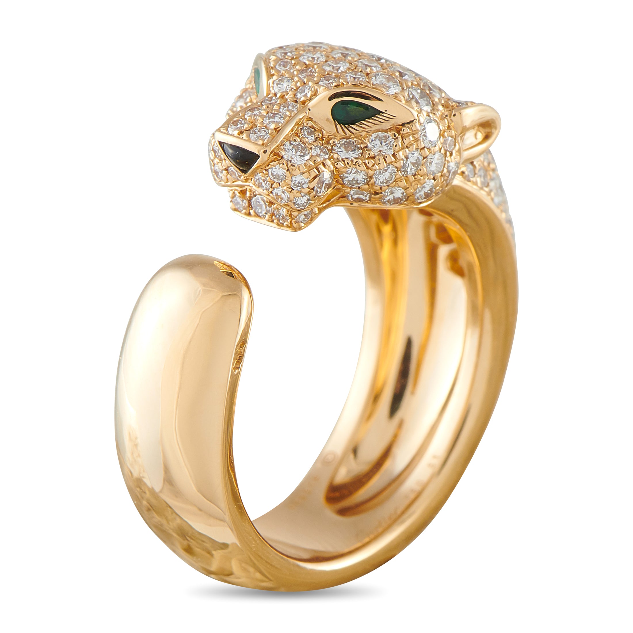 Cartier Panthere 18K Yellow Gold 1.15ct Diamond Ring