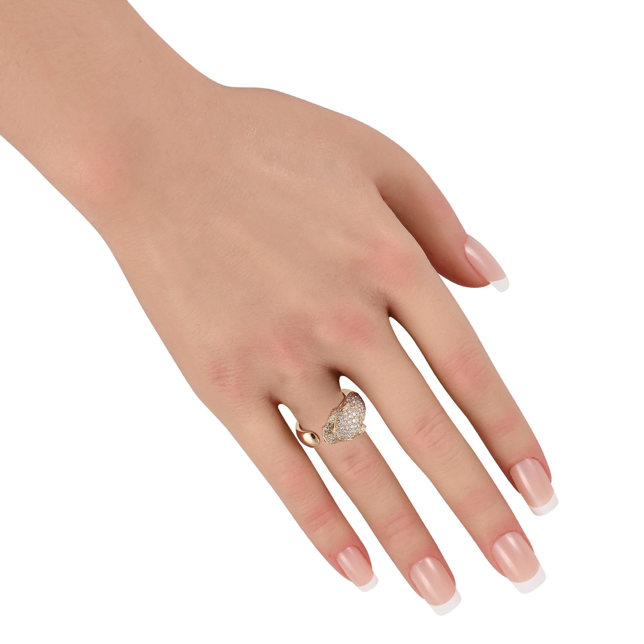 Cartier Panthere 18K Yellow Gold 1.15ct Diamond Ring